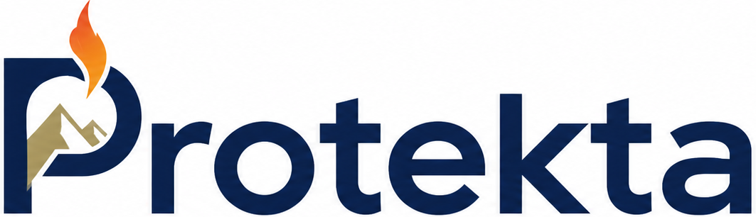 PROTEKTA full wordmark with flame emblem